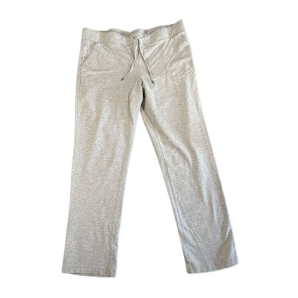L.L.Bean Women’s Sweatpants Large Gray Cotton Stretch Straight Leg 30”